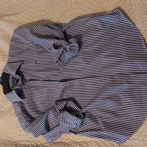 Ralph Lauren Navy Striped Button Down Shirt